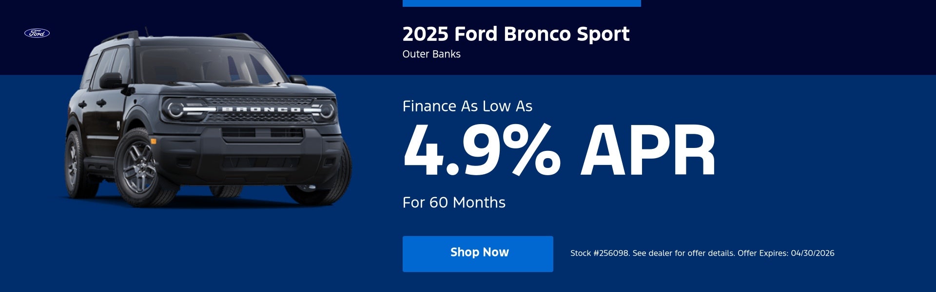 2025 Ford Bronco Sport Outer Banks Finance As Low As 4.9% 