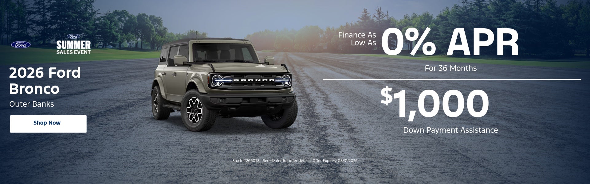 2026 Ford Bronco Outer Banks AND Finance As Low As 0% APR 