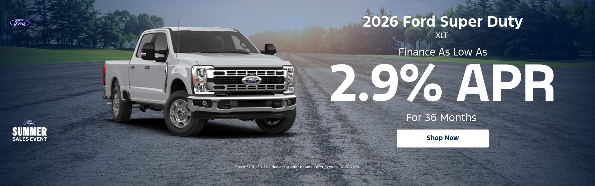 2026 Ford Super Duty XLT Finance As Low As 2.9% APR For 3