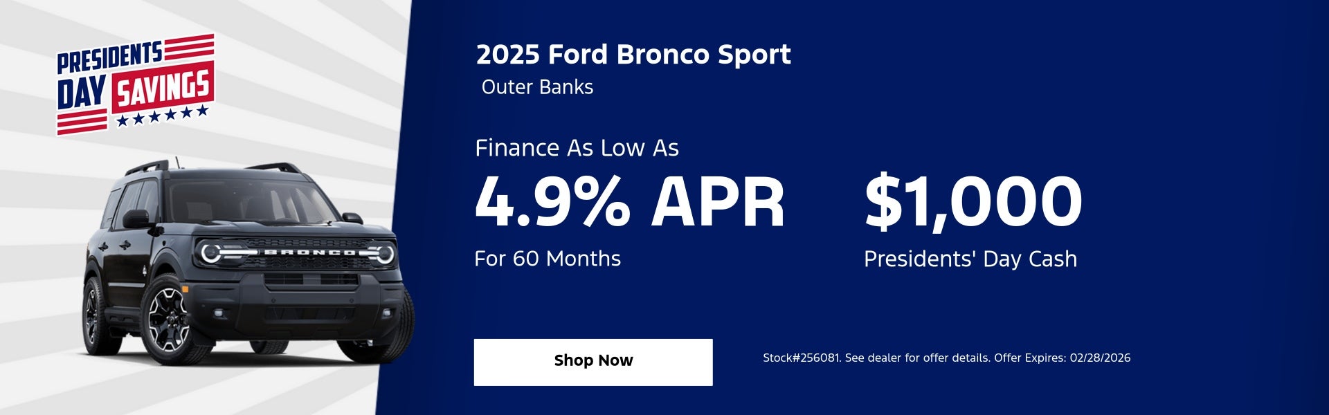 2025 Ford Bronco Sport Outer Banks Finance As Low As 4.9% 