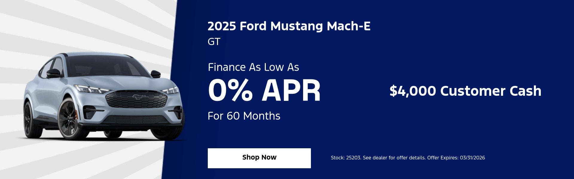 2025 Ford Mustang Mach-E GT OR Finance As Low As 0% APR F